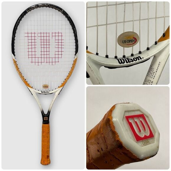 Wilson US OPEN Tennis‎ Racquet Graphite Hybrid 110sq.in. 10oz 4-1/2 16x19 1pt HL - Picture 1 of 9